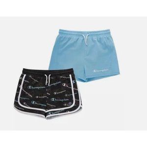 Champion Girls 2 Pack Active Shorts Size 10/12 Blue/Black